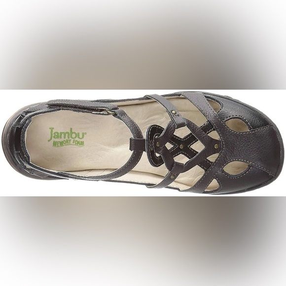 Jambu Spain gray leather memory foam sandals size 9 - Picture 1 of 9